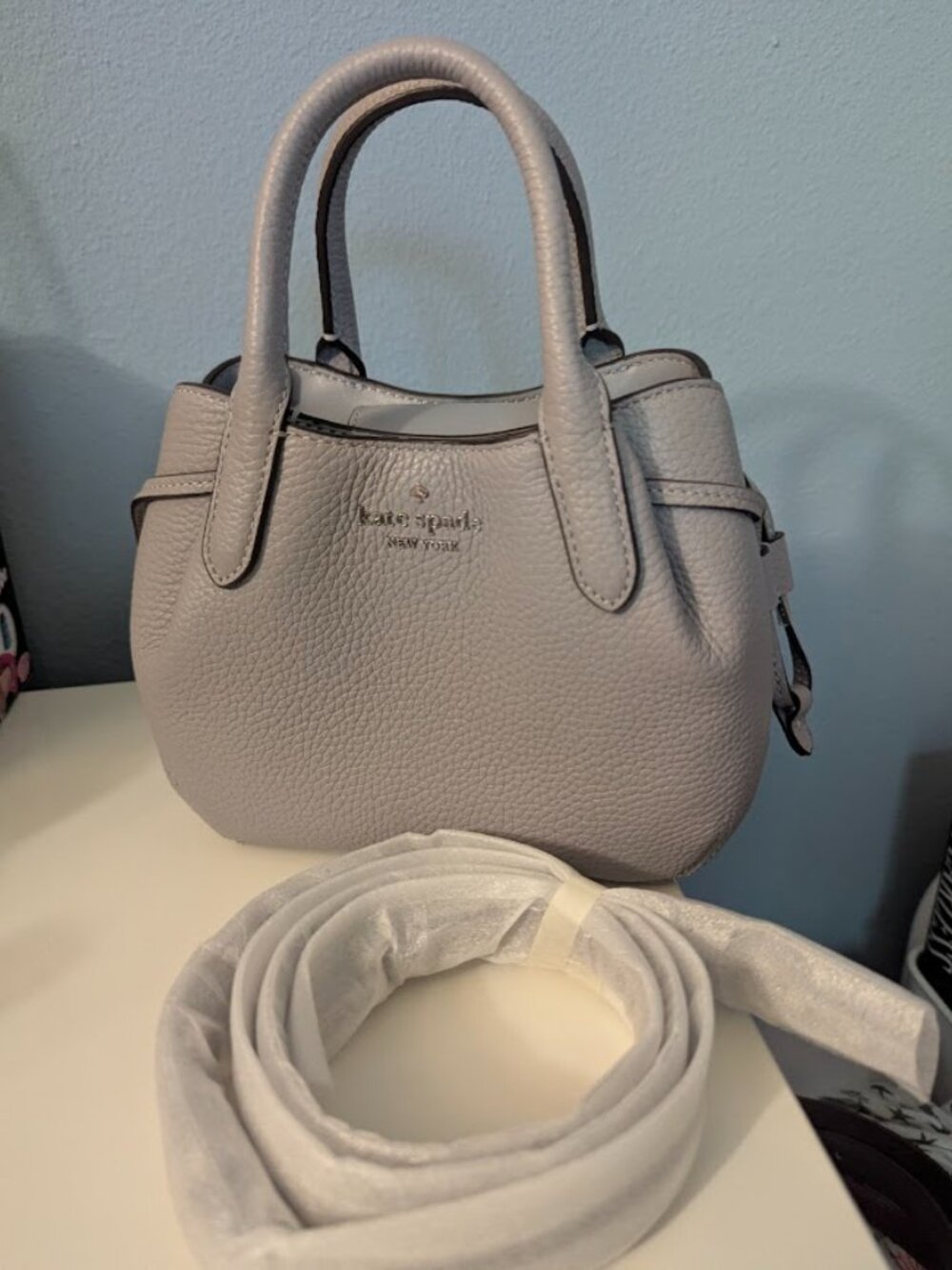 NWOT Kate Spade Light Gray Mini Bag - Picture 5 of 16